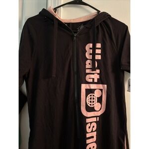 Walt Disney World Womens Jumpsuit Rose Gold Hooded One Piece Minnie Ears Adult M